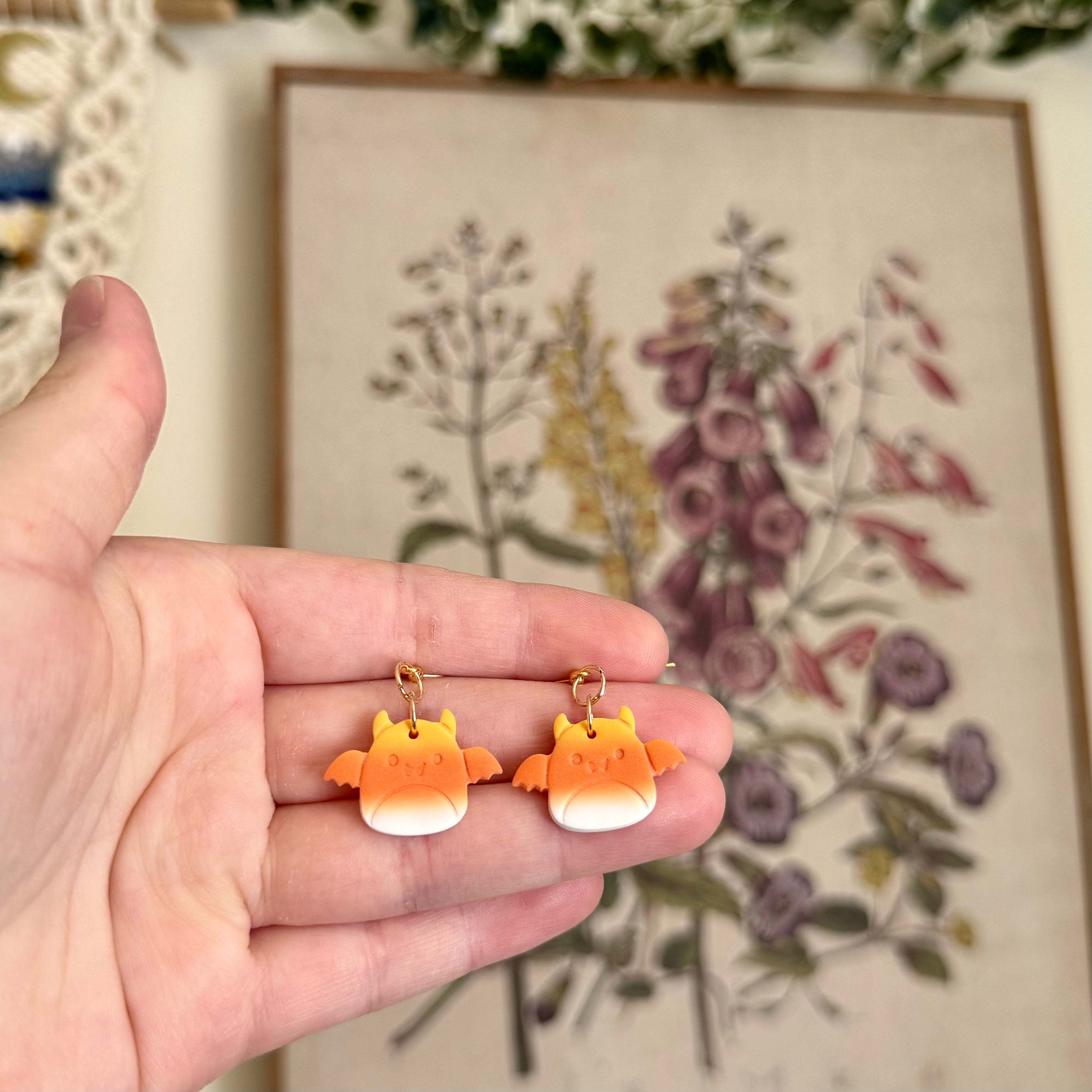 Squishy Bat in Candy Corn