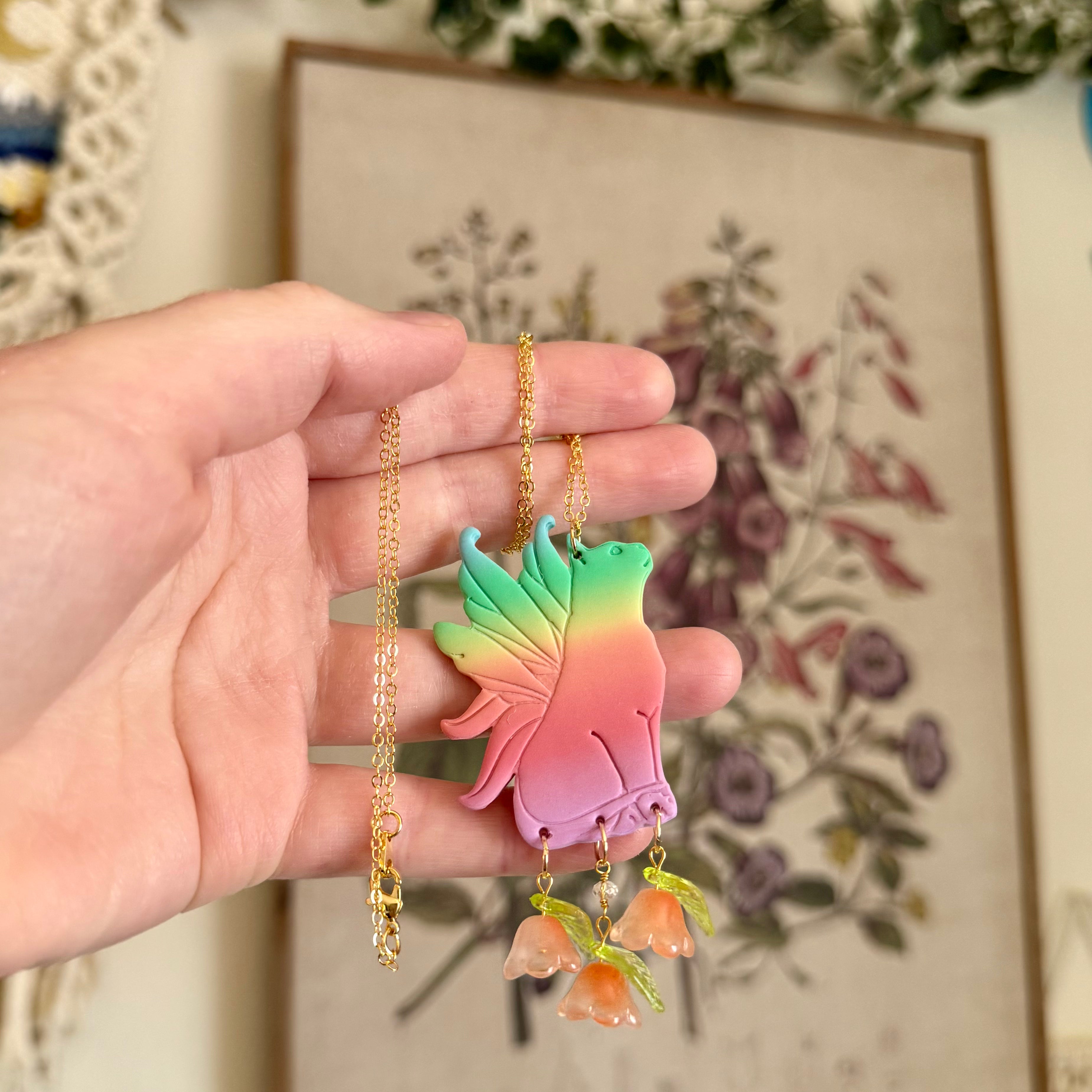 Elowen Necklace in Fairy Rainbow