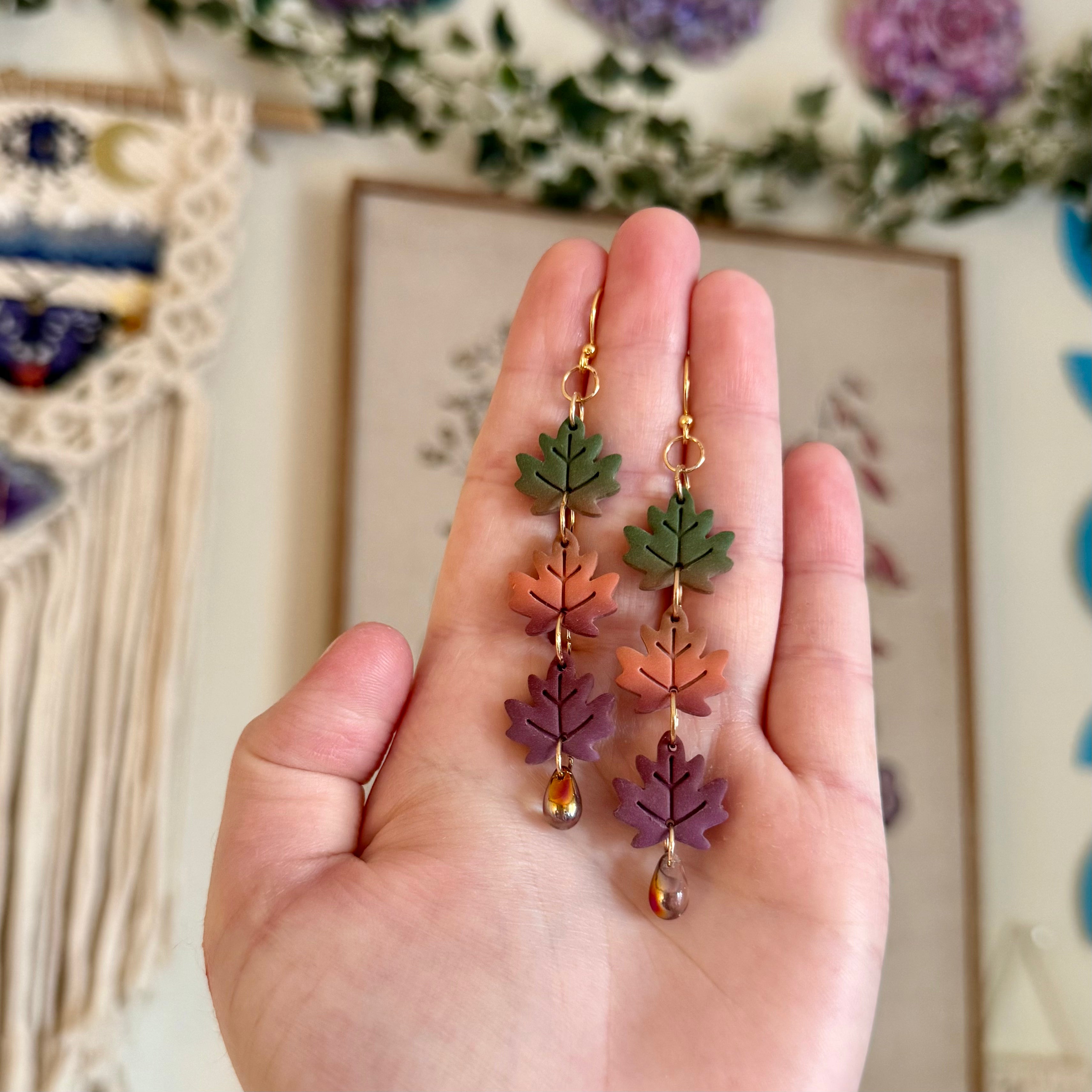 Falling Leaves in Autumn Drive (Gold)