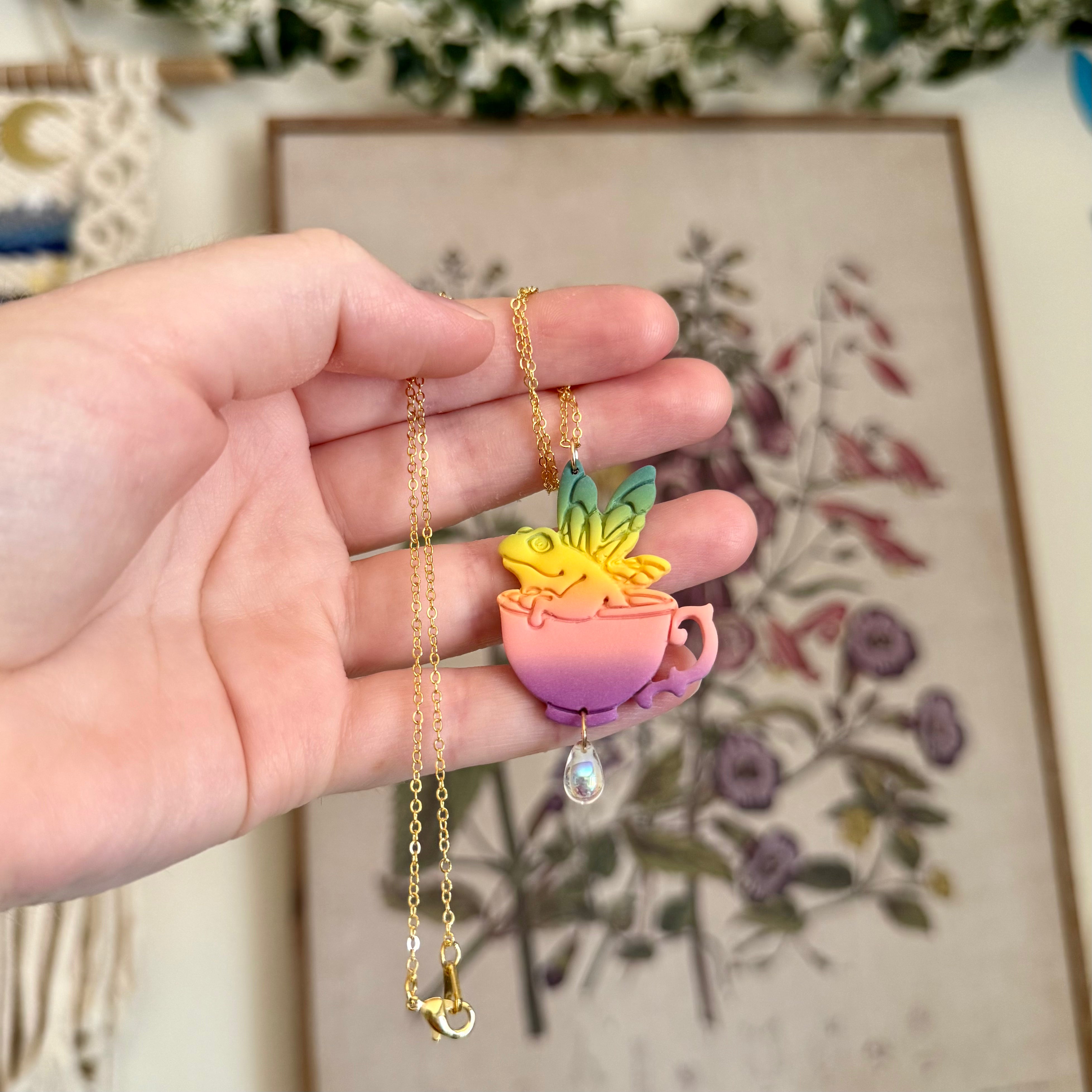 Tea Toadler Necklace in Tropical Prism